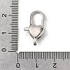 Brass Clear Cubic Zirconia Lobster Claw Clasps KK-Z078-46D-P-3
