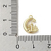 Brass Micro Pave Cubic Zirconia Charms KK-C043-04G-3