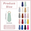 36Pcs 18 Styles PU Leather Zipper Pull Tabs FIND-ME0004-17-2