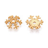925 Sterling Silver Micro Pave Clear Cubic Zirconia Bead Caps STER-T008-42G-2