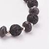 Natural & Synthetic Mixed Stone & Lava Rock Stretch Bracelets BJEW-JB03071-3
