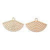 Long-Lasting Plated Brass Filigree Pendants KK-K336-19KCG-1