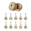 20Pcs 10 Style Round Wood Locking Stitch Markers TOOL-WH0057-001-1