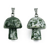 Natural Green Spot Jasper Pendants G-N0325-10Q-2