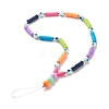 Acrylic Beads and Handmade Polymer Clay Beads Mobile Straps HJEW-JM00582-1