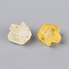 Frosted Transparent Acrylic Beads FACR-T009-01F-3