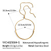 Adjustable 304 Stainless Steel Curved Shape Round Snake Chain Slider Choker Necklaces for Women CE3474-1-2