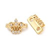 Brass Cubic Zirconia Beads KKB-L215-038LG-2