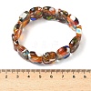 Lampwork Beads Stretch Bracelets for Men Women LAMP-P070-01-5