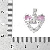 Rack Plating Brass Cubic Zirconia Pendants KK-U035-12P-3