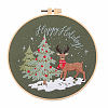 DIY Christmas Theme Embroidery Kits XMAS-PW0001-175C-1