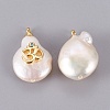 Natural Cultured Freshwater Pearl Pendants PEAR-F008-54G-1-2