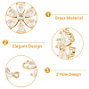 4Pcs 4 Styles K9 Glass & Cubic Zirconia Connector Charms FIND-YW0011-98-2