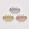 Mother's Day Brass Micro Pave Cubic Zirconia Links connectors ZIRC-Q022-007-NF-1