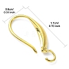 18Pcs 3 Colors Brass Smooth Earring Hooks KK-YW0002-14-3