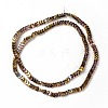 Electroplate Transparent Glass Beads Strands EGLA-L044-B-4