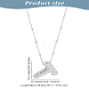 1Pc Brass Micro Pave Cubic Zirconia Letter Pendant Necklaces NJEW-LP0001-43T-P-2