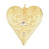 Brass Micro Pave Cubic Zirconia Big Pendants KK-C162-063G-03-1