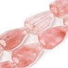 Cherry Quartz Glass Beads Strands G-P548-B22-01-1