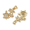 Brass Micro Pave Cubic Zirconia Pendants KK-I358-064G-05-2