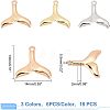 18Pcs 3 Colors Brass Charms KK-FH0002-40-4