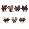 SUPERFINDINGS 7 Pairs 7 Style Nylon & Polyester Stretch Short Fishing Net Gloves AJEW-FH0004-21-1