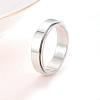 Rotating 201 Stainless Steel Finger Rings for Men Women PW-WGF9BE0-07-1