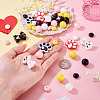 52Pcs Dog Themed Silicone Beads SIL-TA0003-36-7