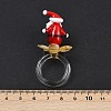 Rotatable Handmade Lampwork Rings RJEW-P158-02A-6