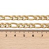 Fashionable 304 Stainless Steel Figaro Chain Necklaces for Men STAS-A028-N017G-3