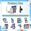 8Pcs 8 Styles Medical Theme Enamel Pins JEWB-CJ0003-62-2