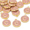 Golden Plated Alloy Enamel Charms ENAM-S118-07C-4