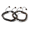 Adjustable Natural Tiger Eye and Non-magnetic Synthetic Hematite Braided Bead Bracelets BJEW-Z090-01K-4