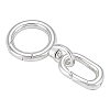 2Pcs 2 Styles 925 Sterling Silver Spring Gate Rings STER-PH0004-93-1
