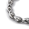 Non-Tarnish 304 Stainless Steel Hollow Horse Eye Link Chain Bracelets for Women Men BJEW-Q343-11P-2