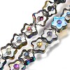Electroplated Transparent Glass Beads Strands GL-CBA98F0-09C-1