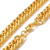 Iron Cuban Link Chain Necklaces for Women Men NJEW-A028-01C-G-2