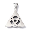 304 Stainless Steel Pendants STAS-C065-15AS-2