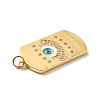 Rack Plating Brass Micro Pave Cubic Zirconia Pendants KK-M230-37G-4