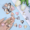 28Pcs 7 Colors Zinc Alloy Enamel Pendants FIND-BM0001-02-3
