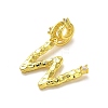 Rack Plating Brass Micro Pave Cubic Zirconia European Dangle Charms KK-L210-015G-W-2