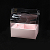 Plastic & Paper Transparent Carrying Flower Gift Box BAKE-PW0001-454C-1