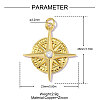 Brass Micro Pave Clear Cubic Zirconia Pendants CU-OY001-59G-2