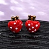 Brass Micro Pave Cubic Zirconia Stud Earrings LS-EJEW-D328-01G-03-2