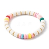 Handmade Polymer Clay Beads Stretch Bracelets Sets BJEW-JB06427-04-7
