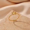 304 Stainless Steel Cuff Open Rings for Women WGDB41F-02-2