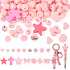 92Pcs Transparent Silicone Focal Beads SIL-TA0002-84-1