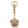 Resin Rhinestone Alloy Keychain KEYC-U006-01D-1