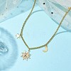 Sun & Star & Moon Brass Pendant Necklaces NJEW-JN04808-2