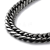Ion Plating(IP) 304 Stainless Steel Cuban Link Chain Necklace NJEW-P288-01D-AS-2